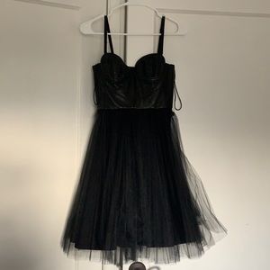 Alice and Olivia black leather dress! gorgeous